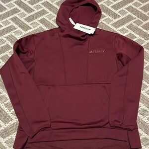 Adidas Terrex Women’s Small Shadow Red Polarfleece Xploric Hoodie